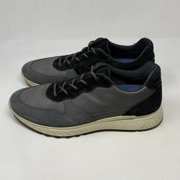 Ecco ST.1 Derby Sneakers Mens 10 EU 44 Gray Black Leather Casual Urban Shoes main image 5